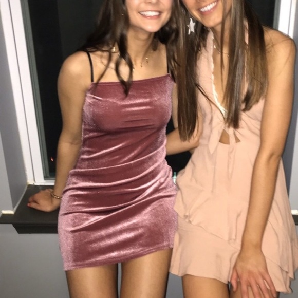 Forever 21 Pink Velvet Mini Dress - Picture 4 of 4